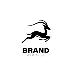 Gazelle Logo. Gazelle Logo Design. Gazelle Logo Brand. Gazelle Logo Vector Design Isolated on White Background