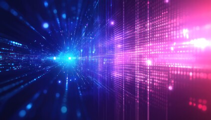 Obraz premium Abstract digital tunnel (1)