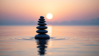 Obraz premium Zen stones on the beach