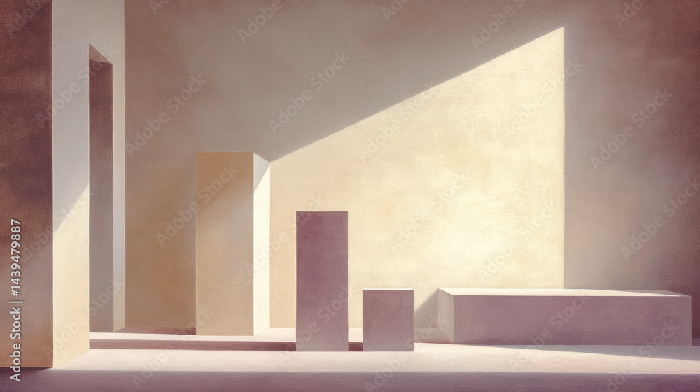 Poster a room with a wall and a window. the wall is painted in a light color and the window is letting in s