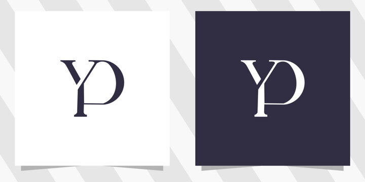letter yp py logo design