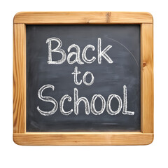 Fototapeta premium Back to School Chalkboard Sign: Education Image on Transparent background