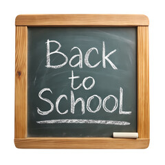 Fototapeta premium Back to School Chalkboard Sign on Transparent background