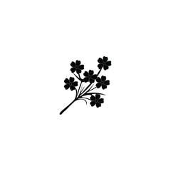 Black flower silhouette 