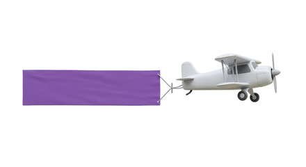 Isolated Airplane with Banner