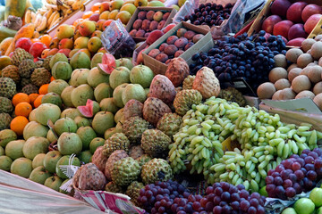 fresh fruits from the local market in india