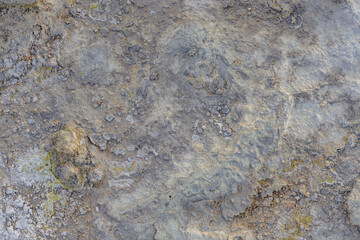 Close up view of the rugged slopes of Iceland showing volcanic formations minerals and erosion...