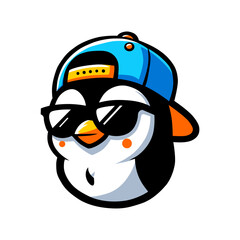 Cool Penguin with Sunglasses and a Cap