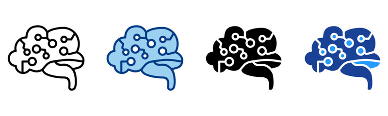 Mind Icon Single Vector Collection 