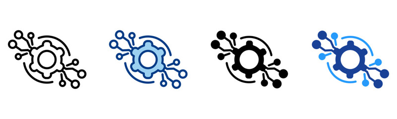 Fototapeta premium Gear Icon Single Vector Collection 