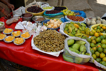fresh fruits from the local market in india