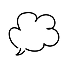 Pen handwritten black speech bubble 