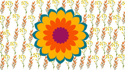 A beautifully detailed vector design featuring an intricate mandala at its center, radiating symmetry and balance. 