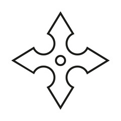 Shuriken icon vector. Ninja illustration sign. Throwing stars symbol or logo.