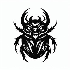 Obraz premium Beetle Silhouette Illustration