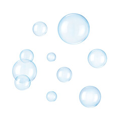 blue bubble isolated on transparent background