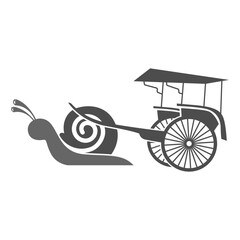 Snail design icon logo