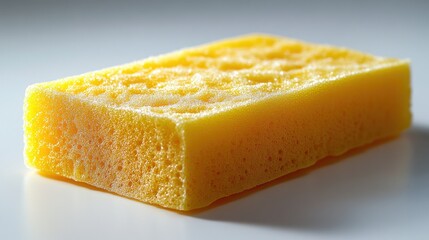 Bright yellow cleaning sponge