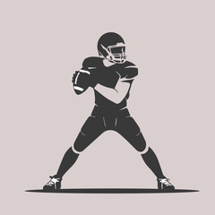 american football player vector illustration 