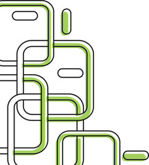 Abstract Geometric Square Line Corner