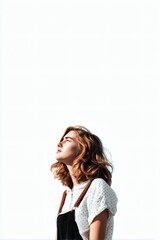 a woman isolate on white background