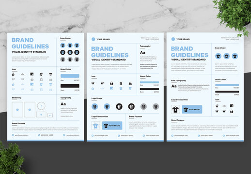 Blue And Black Brand Guidelines Flyer