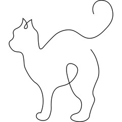 Obraz premium Cat Line Art