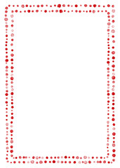 A simple red frame surrounded by bubbles.
