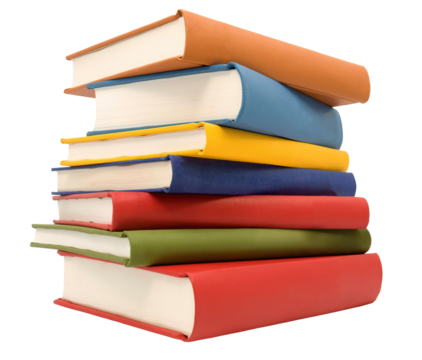  books on transparent 
