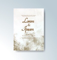 Wedding invitation with abstract watercolor background