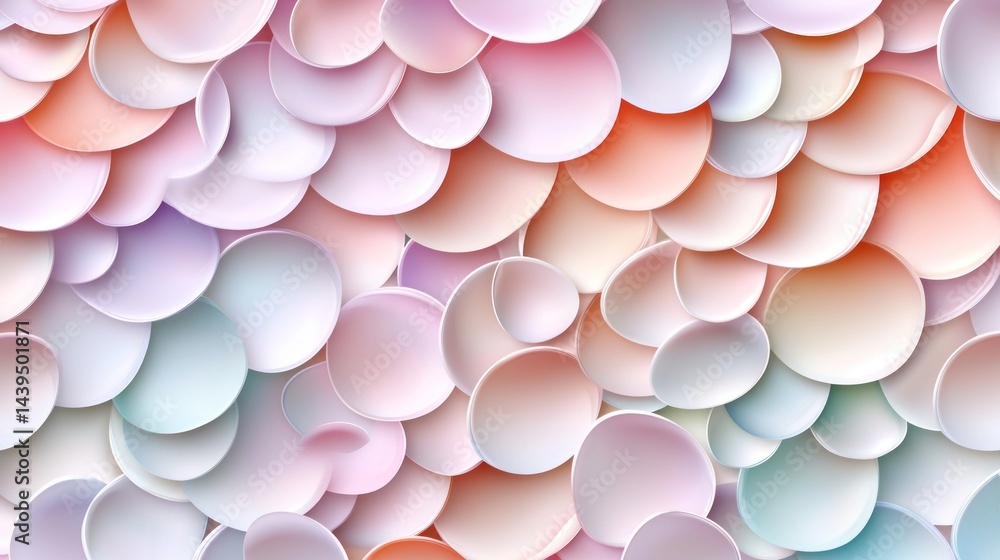 Wall mural pastel circle pattern background design