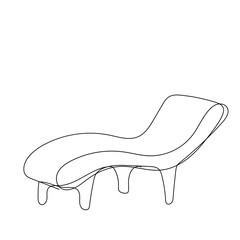 Furniture Continuous Line Drawing
