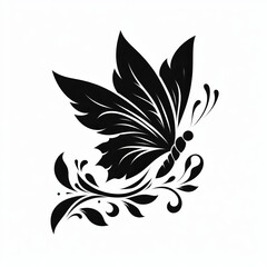 Fototapeta premium Decorative Butterfly Silhouette