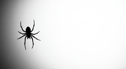 Obraz premium Spider Fighting Summer Insects Against a Light Background 