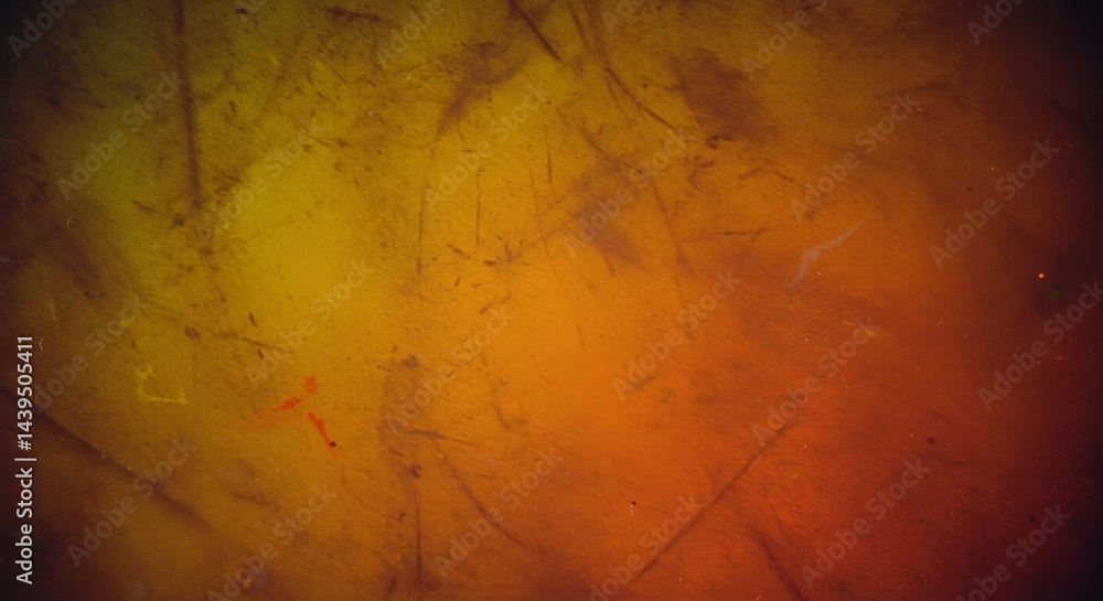Poster a yellow and brown background with a few red splotches