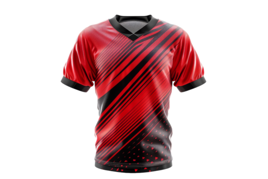 Sporting Identity: Stand Out with Customized Football Jerseys Isolated On White Background.