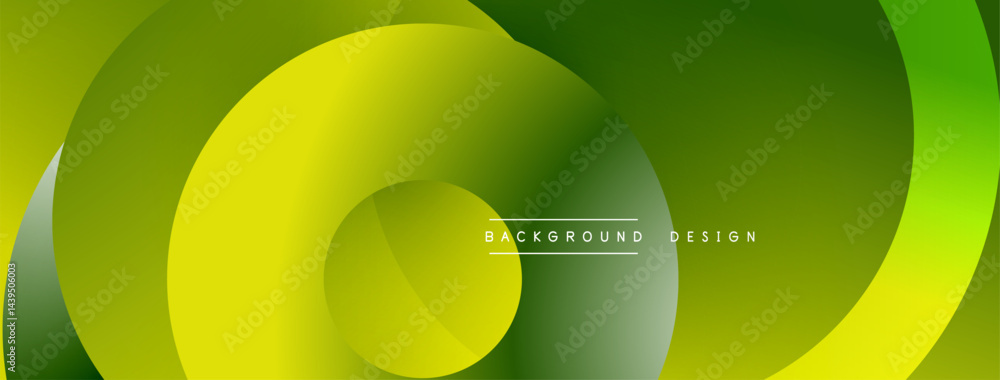 Poster Abstract fluid shapes, green yellow gradients. Modern design, smooth curves create dynamic visual flow. Minimalist aesthetic.