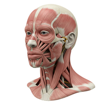 Detailed 3D Model of Human Head and Neck Muscles