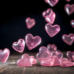 Obraz premium Falling in Love: Pink Heart Candy Image