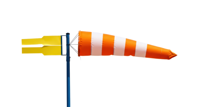 Isolated Windsock on a Pole