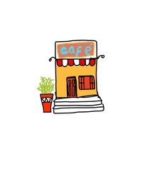 vector illustration of a house with label