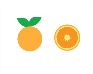 orange with half an orange