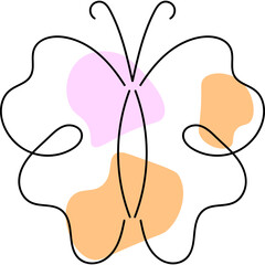 Butterfly Continuous Line Drawing