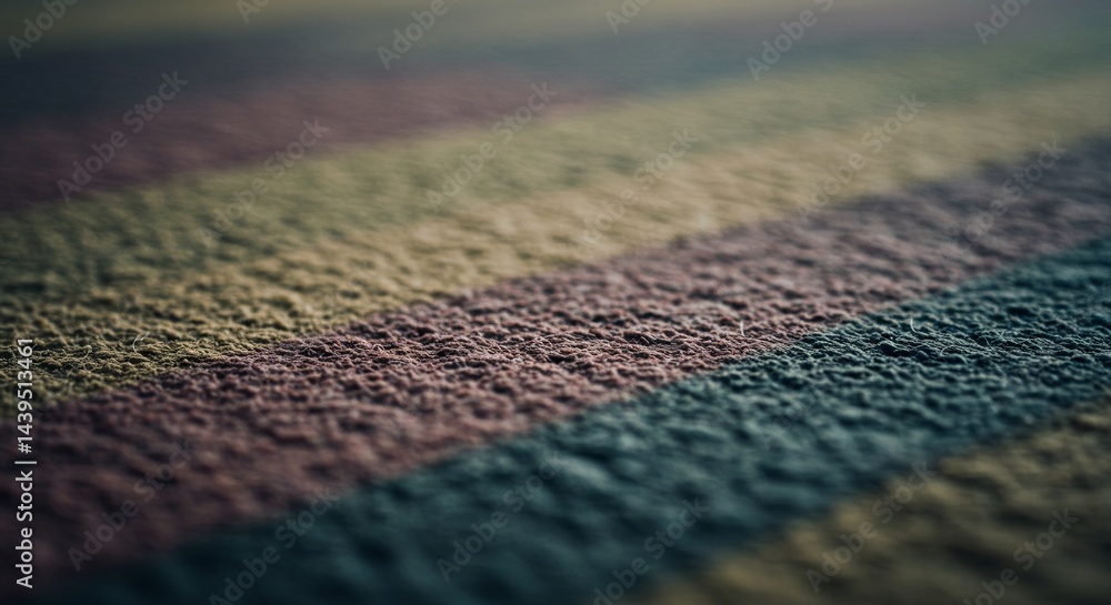 Poster A close up of a carpet with a striped pattern