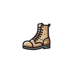 Hiking boot icon vector.