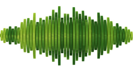 Isolated Green Sound Wave