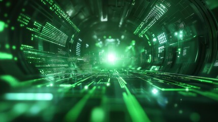 Digital Green Tunnel: A Journey into the Cyberspace