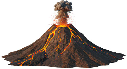 Isolated Volcano Eruption © Johanna