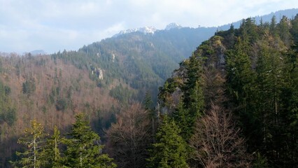 mountain top rocks view from above Zakopane Poland