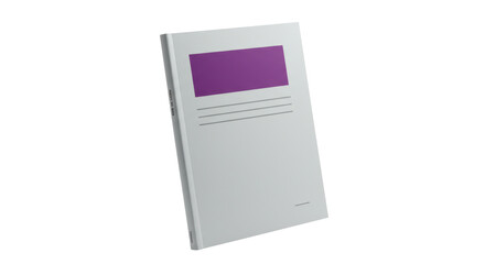 Isolated white notebook